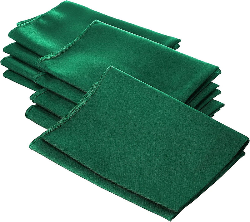 18" x 18" Polyester Poplin Napkins - Teal Green - Solid Rectangular Polyester Napkins for Table Decoration