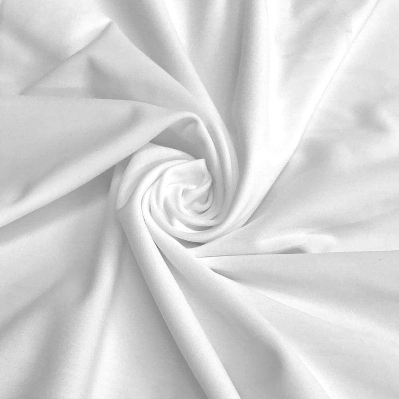 Shiny Milliskin Fabric - White - 58" Spandex 4 Way Stretch Fabric Sold by The Yard (Pick a Size)