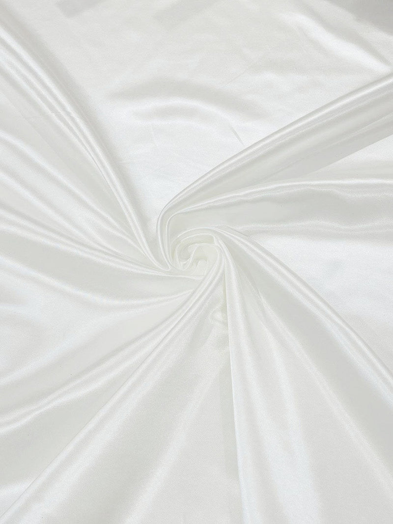 60" Shiny Heavy Bridal Satin Fabric for Wedding, Gala, Prom Dress Sold By The Yard (Pick Color)