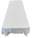 3D Butterfly Table Cover - White on White - 52" x 102" 3D Butterfly Mesh Tablecloth