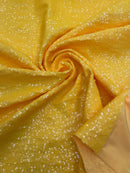 Milliskin Mini Glitz Sequins - Yellow - 4 Way Stretch Milliskin Stretch Spandex Fabric Sold By Yard
