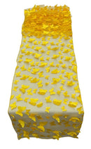 3D Butterfly Table Runner - Yellow - 12" x 90" 3D Butterfly Mesh Runner