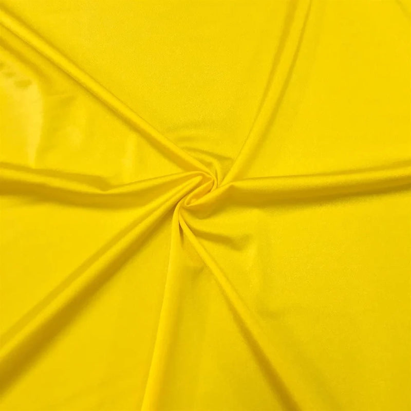 Shiny Milliskin Fabric - Yellow - 58" Spandex 4 Way Stretch Fabric Sold by The Yard (Pick a Size)