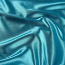 Stretch Imitation Silk Satin Charmeuse - Aqua -  Slight Stretch 58/60" (Choose Quantity.)