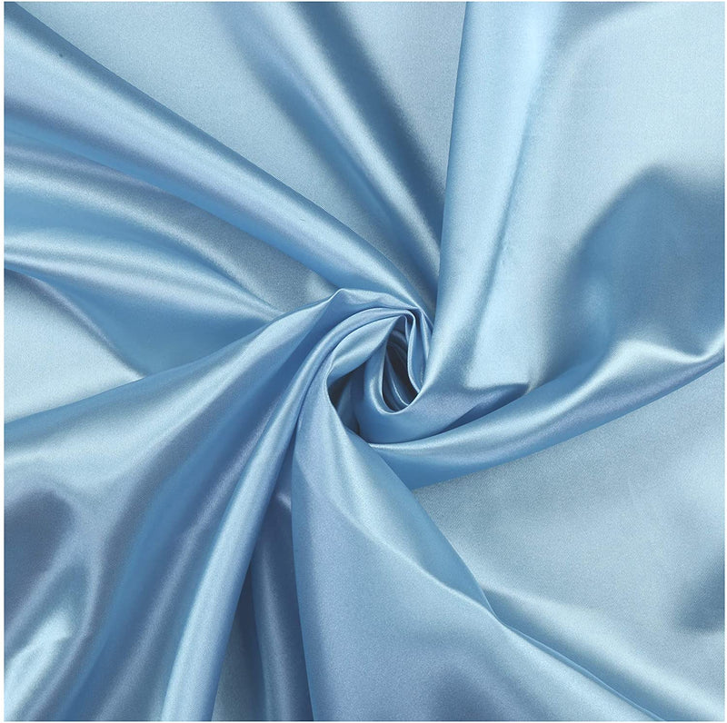 Stretch Imitation Silk Satin Charmeuse - Baby Blue