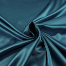 Stretch Imitation Silk Satin Charmeuse - Dark Teal - Slight Stretch 58/60" (Choose Qty.)