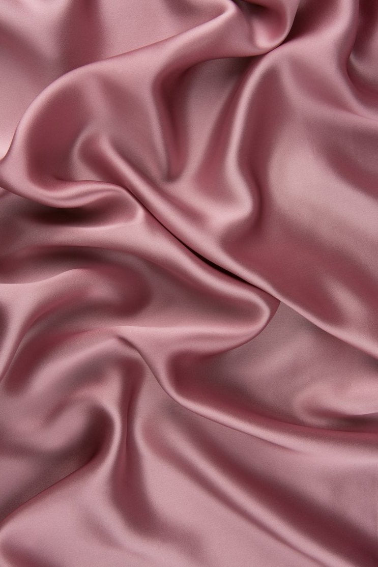 Stretch Imitation Silk Satin Charmeuse - Dusty Pink
