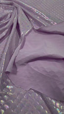 Mermaid Spandex Foil Fabric - Lilac - Mermaid Design on Stretch Fabric By Yard
