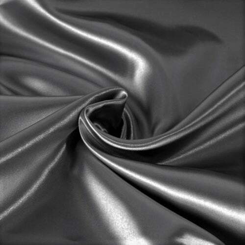 Stretch Imitation Silk Satin Charmeuse - Gray -  Slight Stretch 58/60" (Choose Qty.)