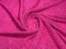 Neón Sequins Fabric on Stretch Velvet - By The Yard - all Over 5mm Sequins 58”/60