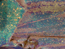 Mini Glitz Sequins - Iridescent Aqua - Mini Sequins on Light Nude 4 Way Stretch Lace Mesh Fabric