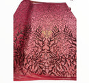 Leaves Design Sequin Fabric - Burgundy - 4 Way Stretch Fancy Embroidered Fabric By The Yard