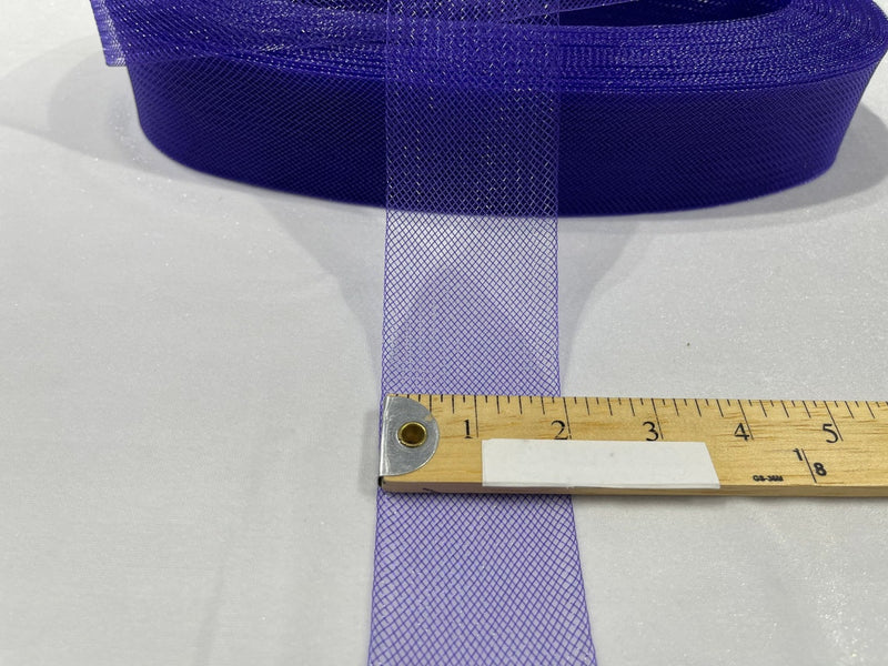 2 Inch Purple Crinoline Horsehair Braid Trim Bridal Fabric Wedding Decor (Choose The Quantity)