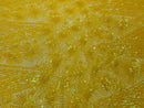 Geometric Fabric - Iridescent Yellow - Sequins Triangle Pattern Design 4 Way Stretch Sold By Yard