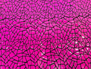 Jumbo Sequins - Hot Pink - Geometric Pattern Sequins on 2 Way Strech Velvet By Yard