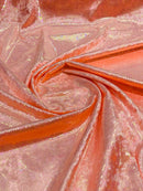 Snake Print Stretch Velvet - Coral - 58/60" Stretch Velvet Fabric Sold By Yard