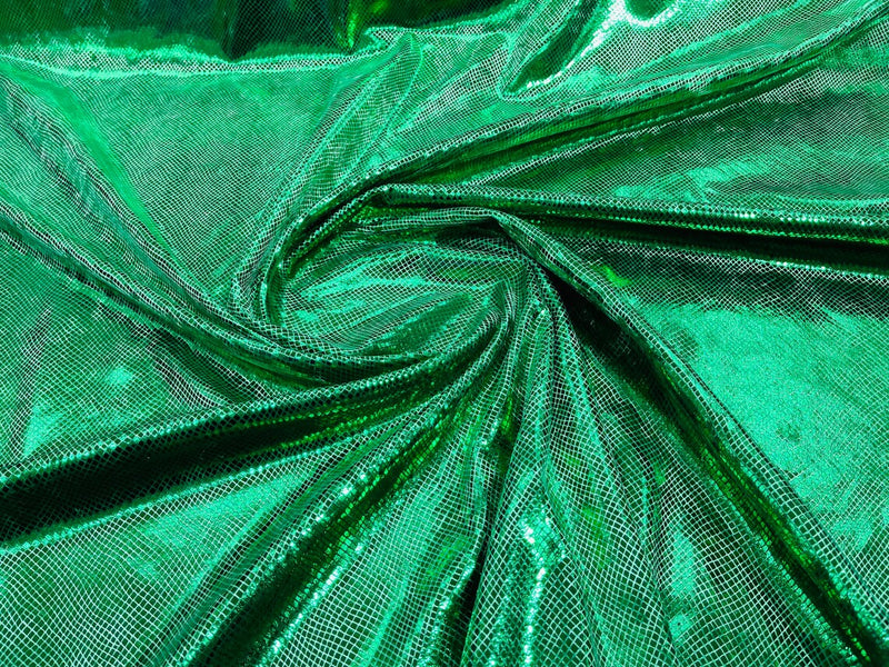 Snake Print Stretch Velvet - Emerald Green - 58/60" Stretch Velvet Fabric Sold By Yard