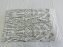 Paisley Lines Sequin Fabric - Silver - 4 Way Stretch Fancy Fabric By The Yard