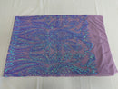 Paisley Lines Sequin Fabric - Iridescent Lilac - 4 Way Stretch Fancy Fabric By The Yard
