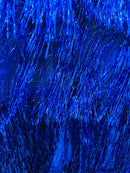 Metallic Fringe Eyelash Design -  Embroidered Fancy Fringe Eyelash Design 2 Way Stretch By Yard