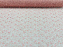 Metallic Corded Lace Fabric - Metallic Pink - Flower Design Embroidered on Mesh Lace Fabric By Yard