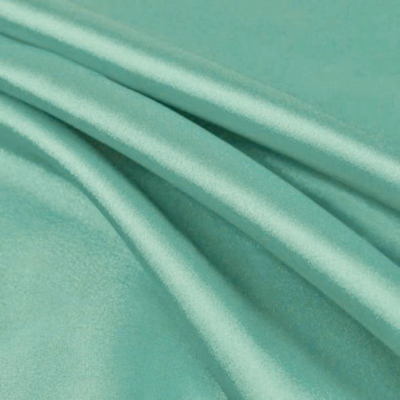 Stretch Imitation Silk Satin Charmeuse - Mint - Slight Stretch 58/60" (Choose Qty.)