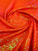 Mini Glitz Sequins - Iridescent Orange - High Quality Mini Sequins on Mesh (Choose Quantity)