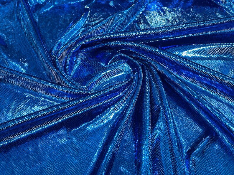 Snake Print Stretch Velvet - Royal Blue - 58/60" Stretch Velvet Fabric Sold By Yard