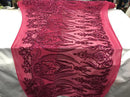Fuchsia Sequin Damask Design - 4 Way Stretch Sequin Fabric Spandex Mesh-Prom-Gown By The Yard