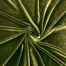 Stretch Velvet Fabric - Olive - 60'' Stretch Velvet Fabric for Sewing, Apparel, Craft {Choose Qty}