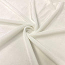 Stretch Velvet Fabric - Ivory - 60'' Stretch Velvet Fabric for Sewing, Apparel, Craft {Choose Qty}