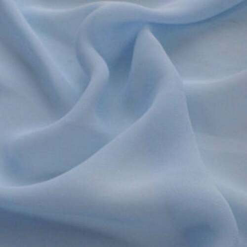 Baby Blue Hi Multi Chiffon Fabric, Chiffon Fabric By The Yard 58-60"Inch By The Yard