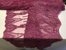 Magenta Beaded Embroidered Fancy Damask Spikes Pattern Fabric - Embroidery Fabric Beaded Mesh Material Sold in Many Colors by The Yard
