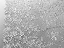 White Flower Lace Fabric - Floral Clusters Embroidered With sequins on a Mesh Lace Fabric Sold By The Yard