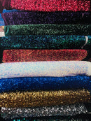 Royal Blue Sequin on Royal Stretch Velvet With Luxury Sequins all Over 5mm Shining Sequins 2-way Stretch 58/60” (Choose The Quantity)