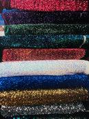 Purple Sequin on Purple Stretch Velvet With Luxury Sequins all Over 5mm Shining Sequins 2-way Stretch 58/60” (Choose The Quantity)