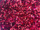 Burgundy Sequin on Burgundy Stretch Velvet With Luxury Sequins all Over 5mm Shining Sequins 2-way Stretch 58/60” (Choose The Quantity)