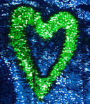 Green/Blue Flip Up Sequins Reversible, 2-Way Stretch 58/60” Sequins Fabric Dresses-Nightgowns-Prom Gown (Choose The Quantity)