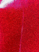 Metallic Glitter Vinyl Fabric - Burgundy - Faux Leather Sparkle Glitter Fabric - 54" Sold By The Yard