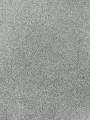 Metallic Glitter Vinyl Fabric - Silver / White - Faux Leather Sparkle Glitter Fabric - 54" Sold By The Yard