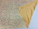 Damask Fancy Pattern Fabric - Iridescent Sequin on Lt Nude - 4 Way Stretch Sequins Prom Design By Yard