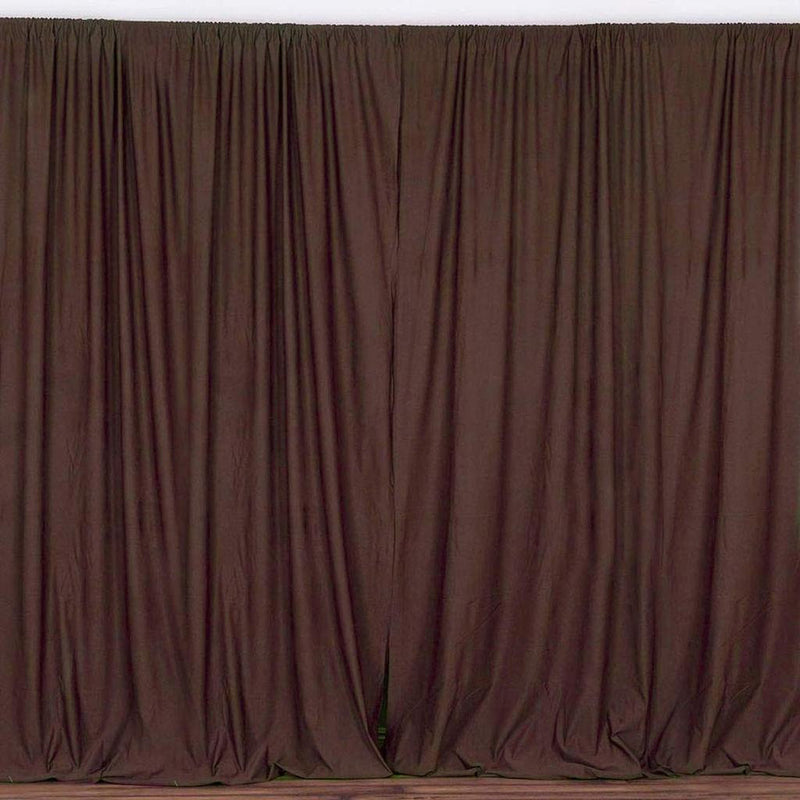 Brown 10 Ft Wide, 1 PANEL Curtain Polyester Backdrop High Quality Drape Rod Pocket [ Choose The Measurements ]
