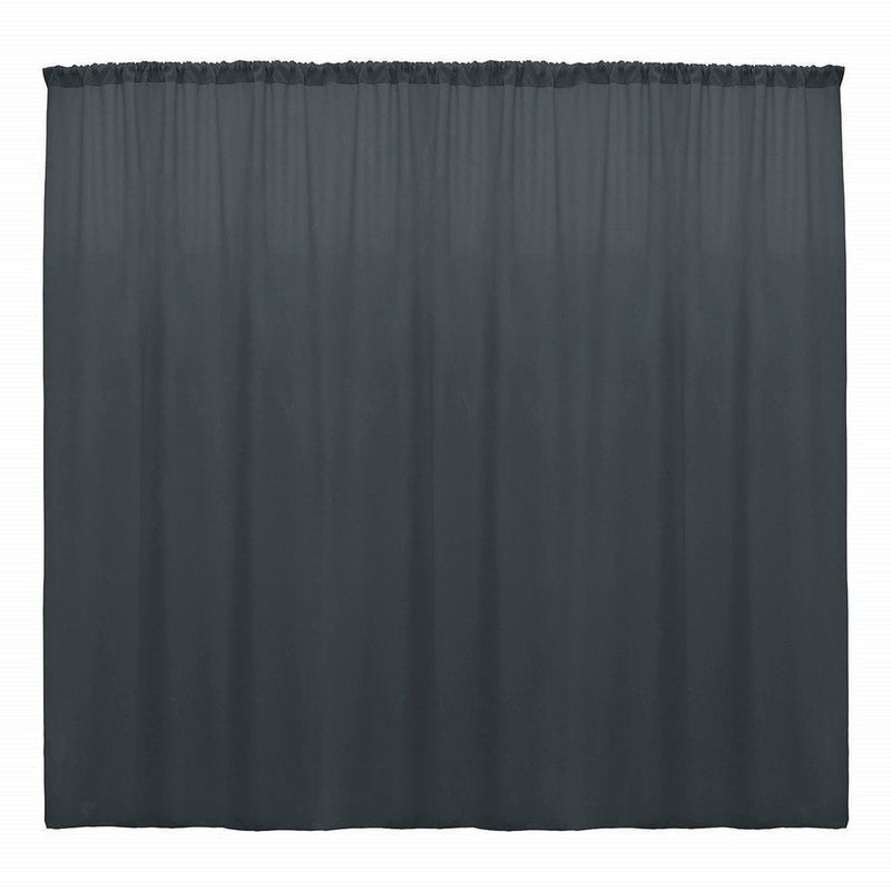 Charcoal 10 Ft Wide, 1 PANEL Curtain Polyester Backdrop High Quality Drape Rod Pocket [ Choose The Measurements ]