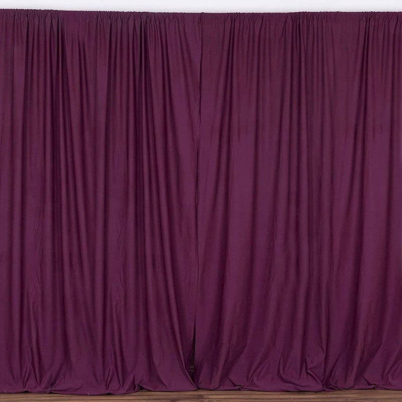 Eggplant 10 Ft Wide, 1 PANEL Curtain Polyester Backdrop High Quality Drape Rod Pocket [ Choose The Measurements ]
