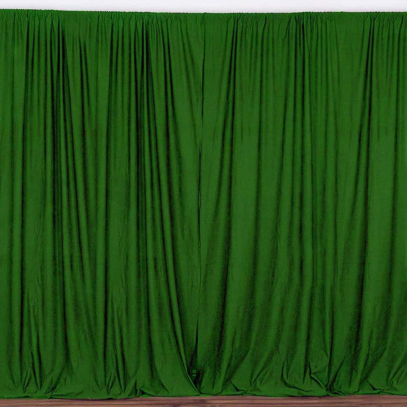 Emerald Green 10 Ft Wide, 1 PANEL Curtain Polyester Backdrop High Quality Drape Rod Pocket [ Choose The Measurements ]