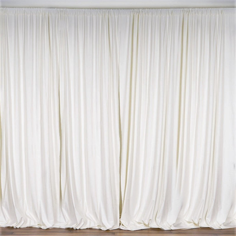 Ivory 10 Ft Wide, 1 PANEL Curtain Polyester Backdrop High Quality Drape Rod Pocket [ Choose The Measurements ]