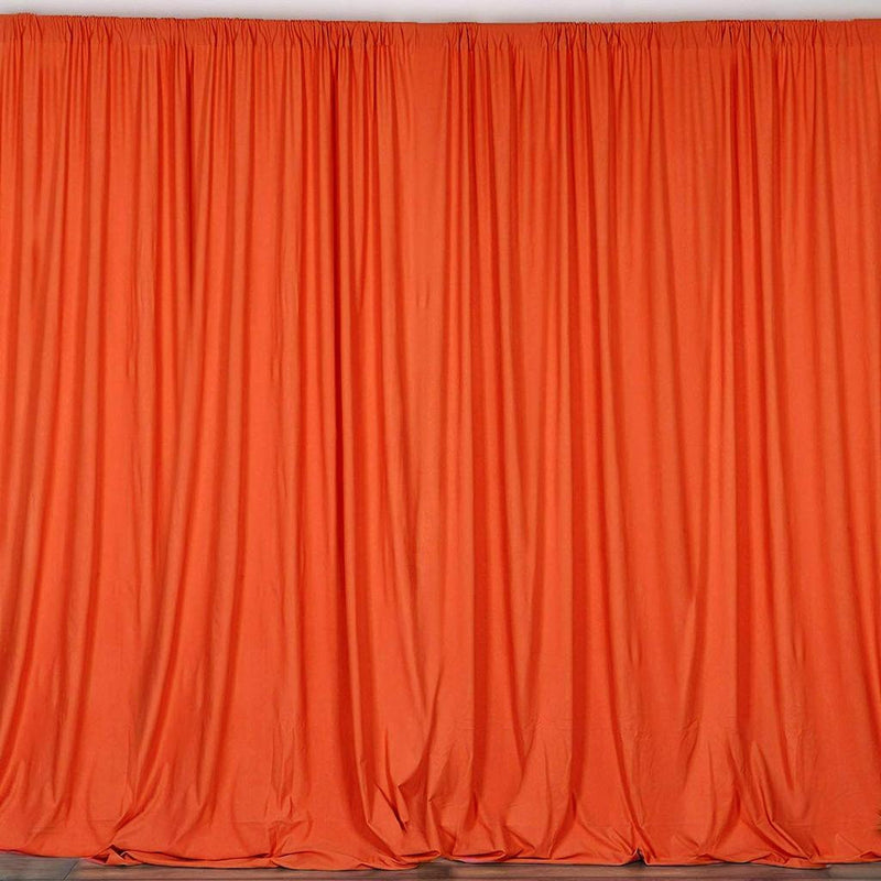 Orange 10 Ft Wide, 1 PANEL Curtain Polyester Backdrop High Quality Drape Rod Pocket [ Choose The Measurements ]