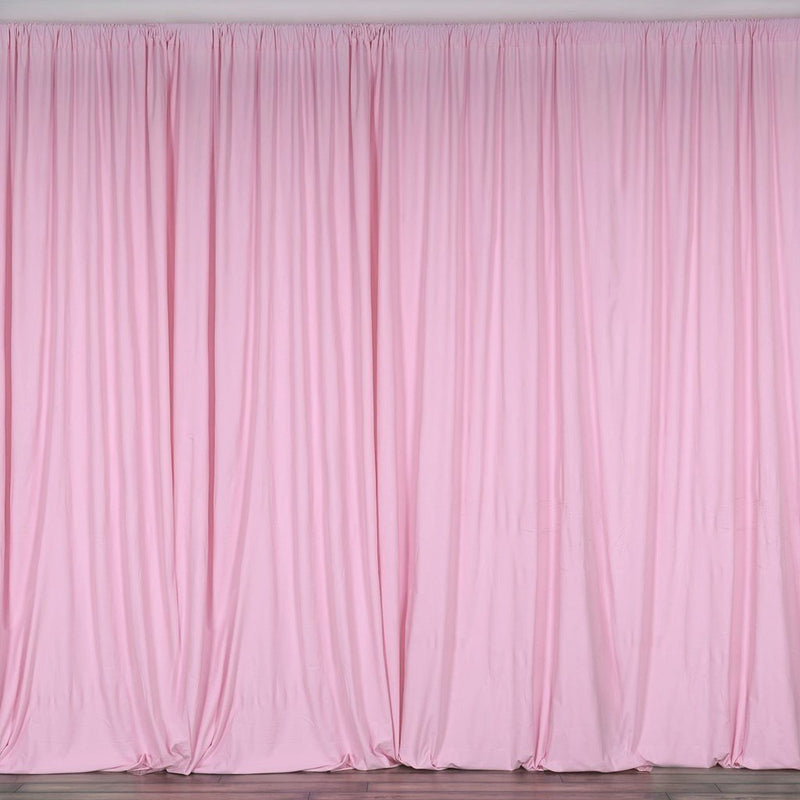 Pink 10 Ft Wide, 1 PANEL Curtain Polyester Backdrop High Quality Drape Rod Pocket [ Choose The Measurements ]