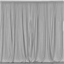 Silver 10 Ft Wide, 1 PANEL Curtain Polyester Backdrop High Quality Drape Rod Pocket [ Choose The Measurements ]