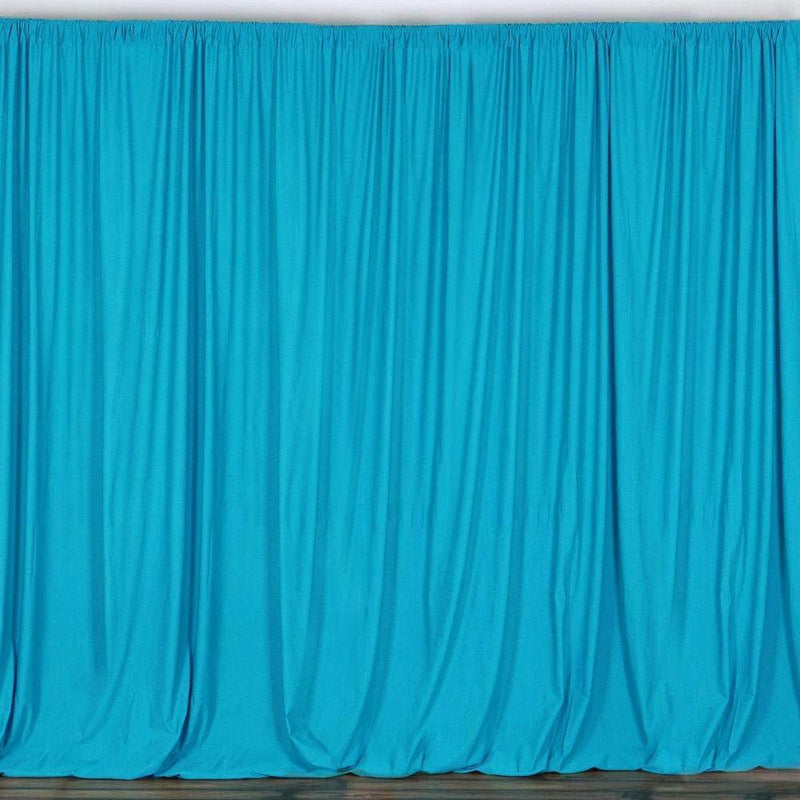 Turquoise 10 Ft Wide, 1 PANEL Curtain Polyester Backdrop High Quality Drape Rod Pocket [ Choose The Measurements ]